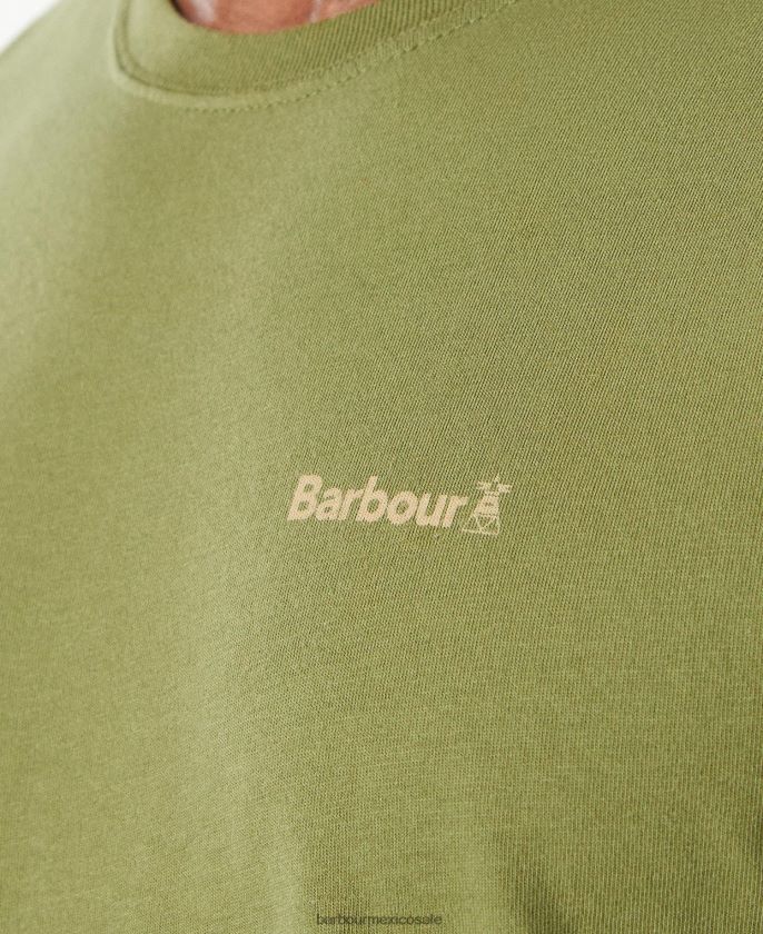 Barbour 8B6RFZ752 ropa aceituna quemada hombres camiseta kentrigg