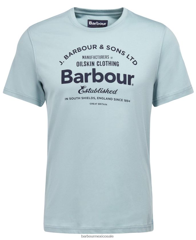 Barbour 8B6RFZ757 ropa tiza azul hombres camiseta brairton