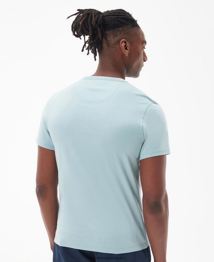 Barbour 8B6RFZ757 ropa tiza azul hombres camiseta brairton