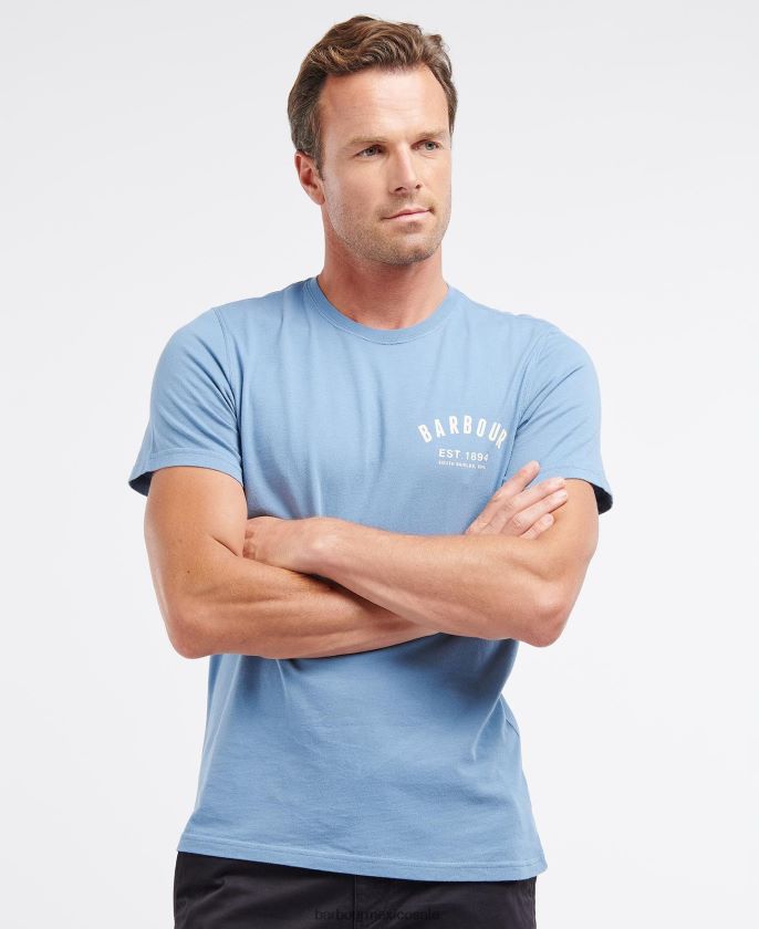 Barbour 8B6RFZ774 ropa menta polvorienta hombres camiseta de muy buen gusto