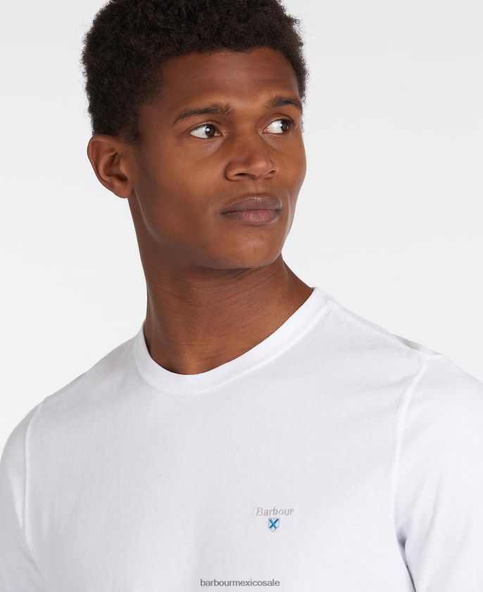 Barbour 8B6RFZ778 ropa blanco hombres camiseta aboyne