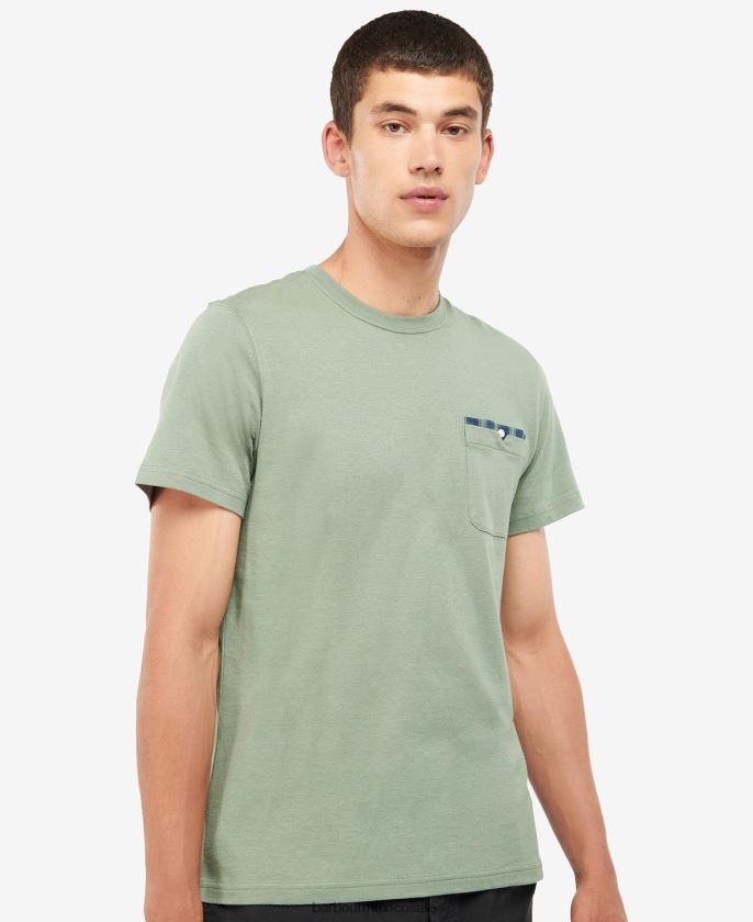 Barbour 8B6RFZ786 ropa Mónaco azul hombres camiseta tayside