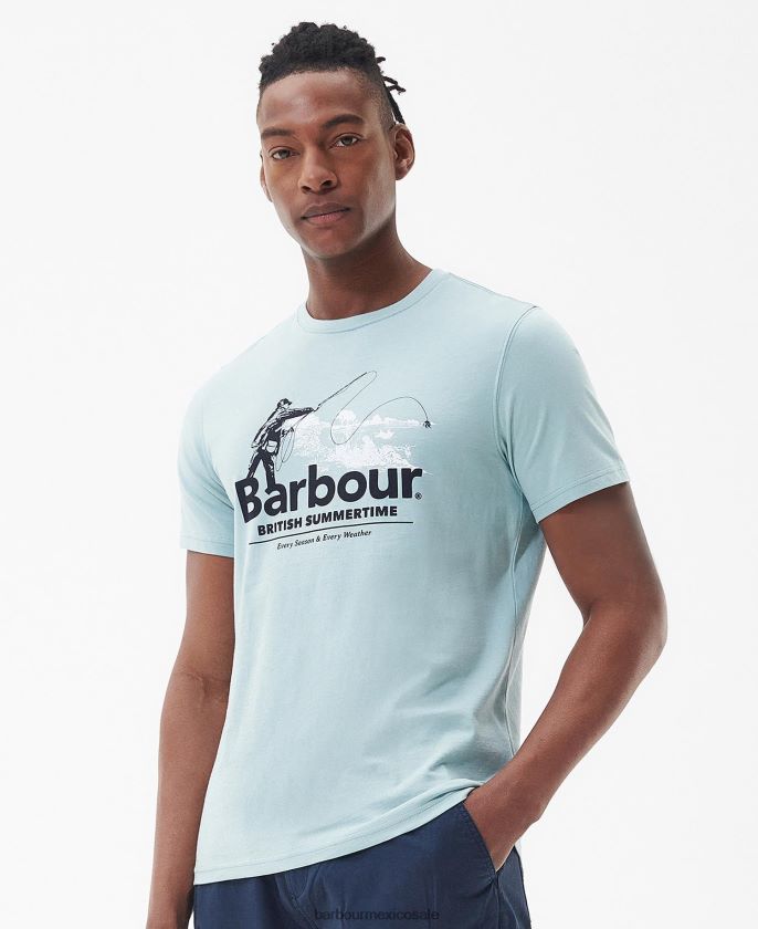 Barbour 8B6RFZ789 ropa naranja desteñido hombres camiseta de yeso