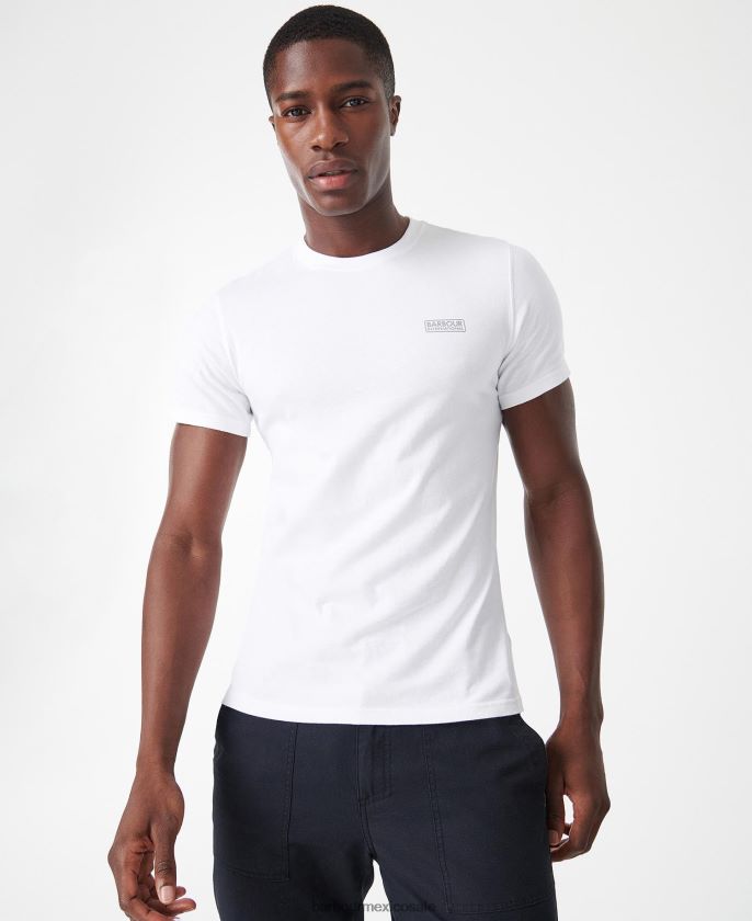 Barbour 8B6RFZ799 ropa naranja intenso hombres camiseta internacional pequeño logo