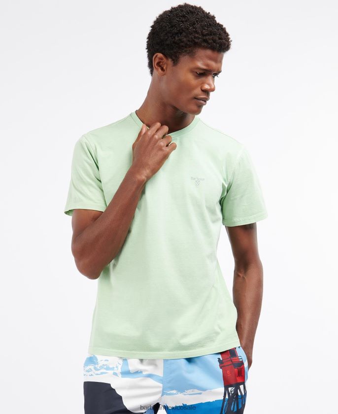 Barbour 8B6RFZ800 ropa cielo hombres camiseta teñida en prenda