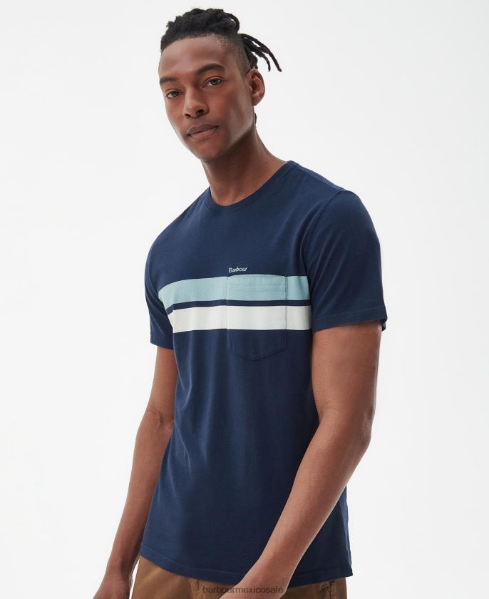 Barbour 8B6RFZ811 ropa blanco clásico hombres camiseta tindale