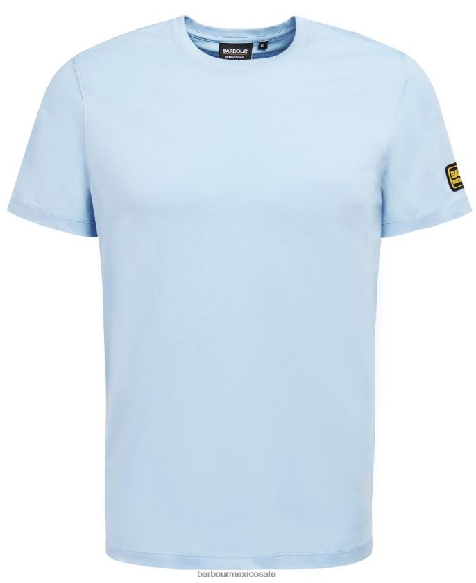 Barbour 8B6RFZ827 ropa azul desteñido hombres camiseta de diseñador