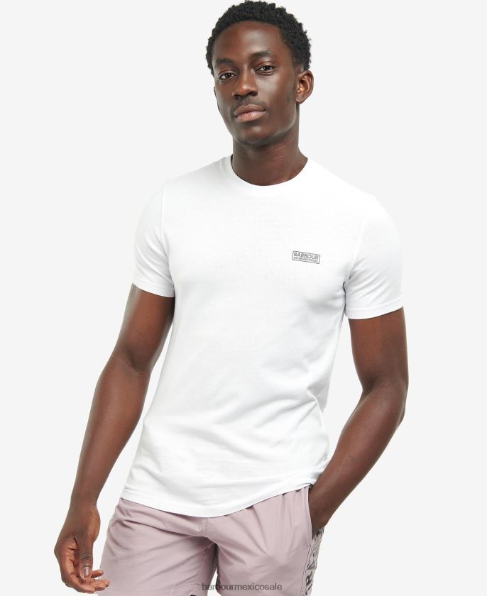 Barbour 8B6RFZ844 ropa ámbar hombres camiseta con logo pequeño