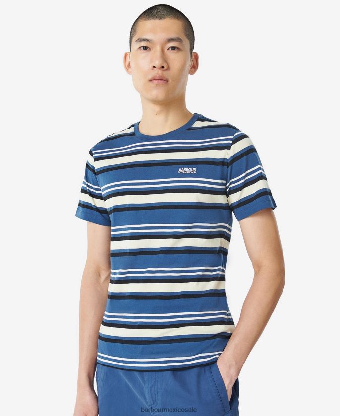 Barbour 8B6RFZ891 ropa susurro blanco hombres camiseta norwood