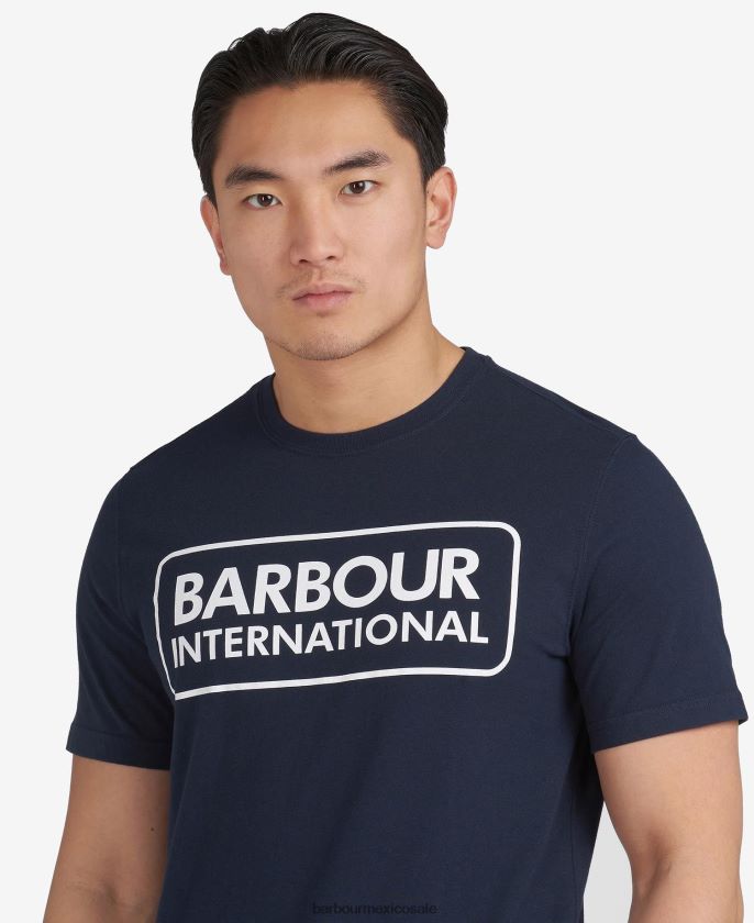 Barbour 8B6RFZ896 ropa blanco hombres camiseta internacional esencial logo grande