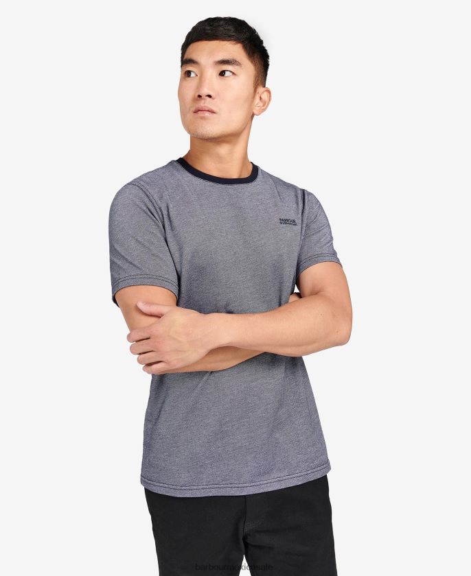 Barbour 8B6RFZ897 ropa cielo nocturno/blanco susurro hombres camiseta morse