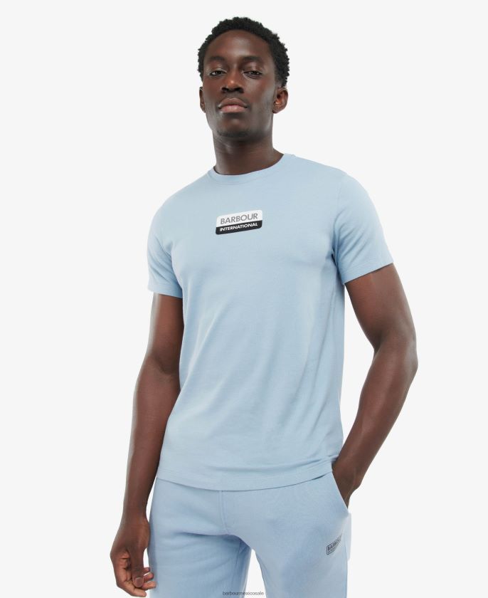 Barbour 8B6RFZ907 ropa azul pálido hombres camiseta bennett