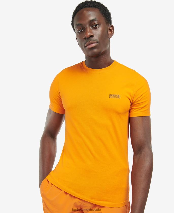 Barbour 8B6RFZ920 ropa color de malva hombres camiseta con logo pequeño