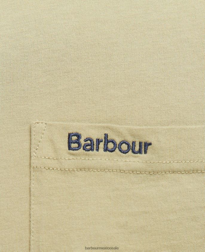 Barbour 8B6RFZ935 ropa azul marino clásico hombres camiseta con bolsillo langdon