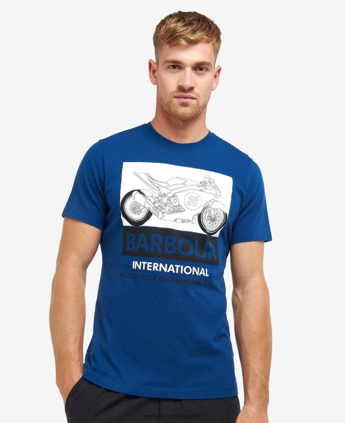 Barbour 8B6RFZ940 ropa susurro blanco hombres camiseta blanca