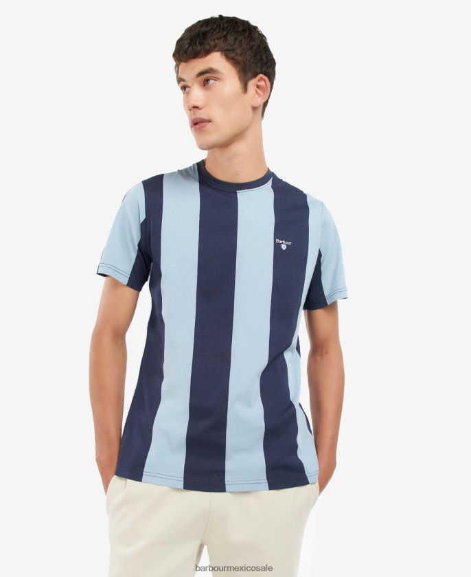 Barbour 8B6RFZ945 ropa sal rosa hombres camiseta rayas osborne