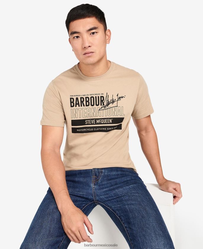 Barbour 8B6RFZ956 ropa insignias azules hombres barry camiseta gráfica