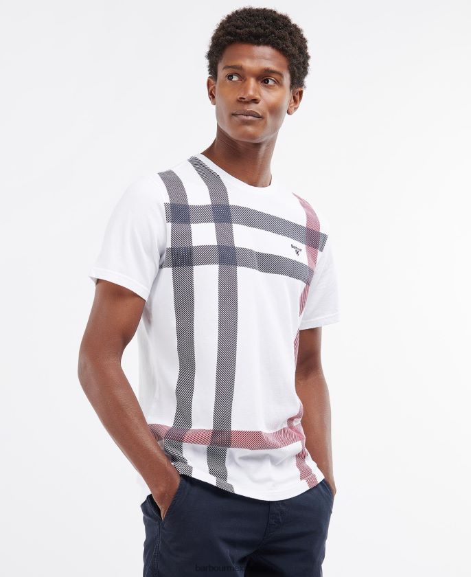 Barbour 8B6RFZ962 ropa blanco hombres camiseta normanda