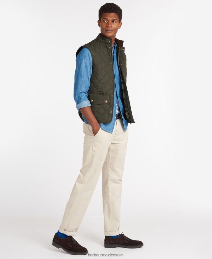 Barbour 8B6RFZ221 ropa Armada hombres chaleco lowerdale