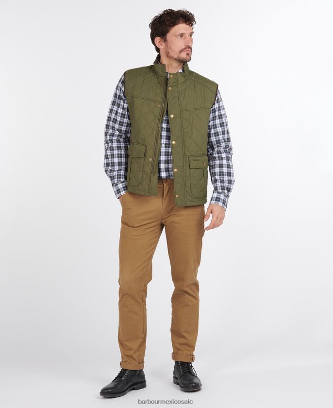Barbour 8B6RFZ223 ropa medio oliva hombres chaleco explorador