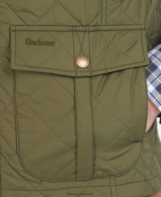 Barbour 8B6RFZ223 ropa medio oliva hombres chaleco explorador