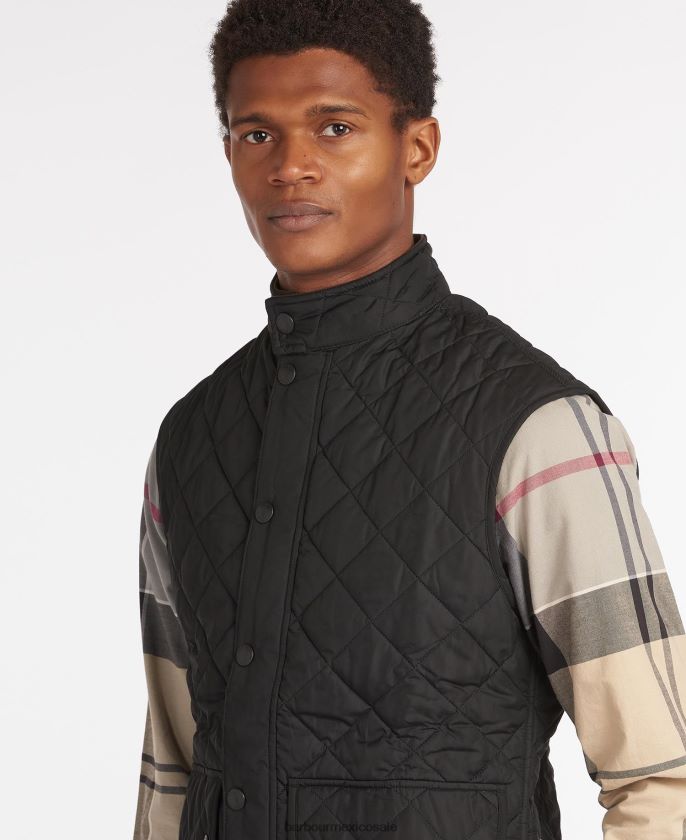 Barbour 8B6RFZ225 ropa negro hombres chaleco lowerdale