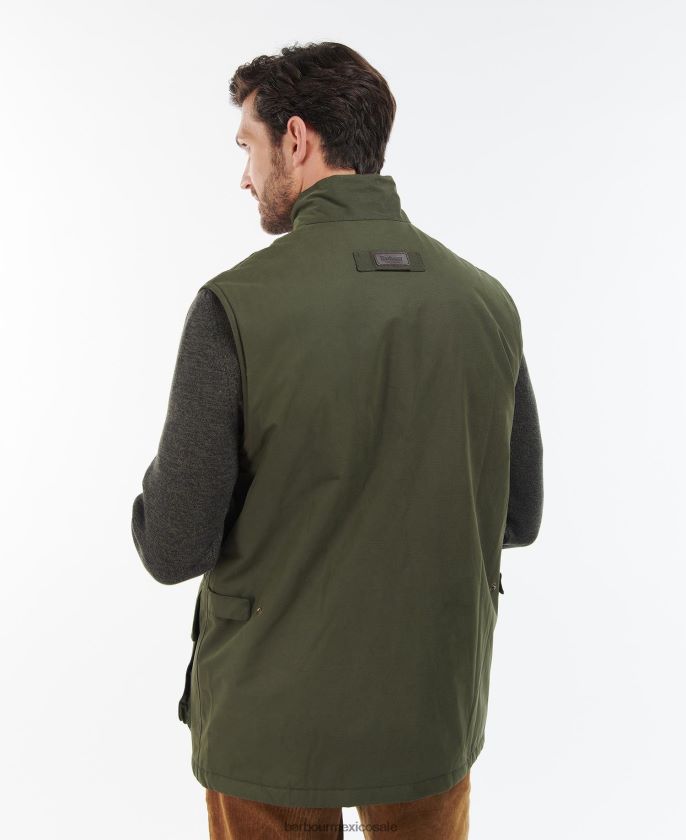 Barbour 8B6RFZ230 ropa aceituna hombres chaleco farringdon