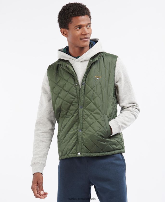 Barbour 8B6RFZ238 ropa Armada hombres chaleco con escudo