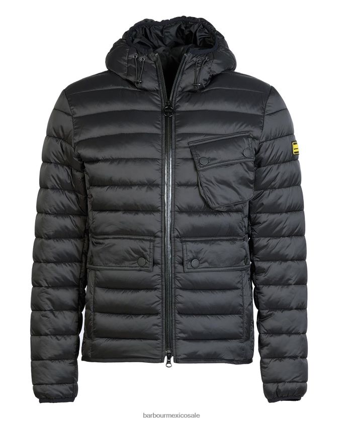 Barbour 8B6RFZ101 ropa sabio hombres chamarra acolchada Racer Oston con capucha