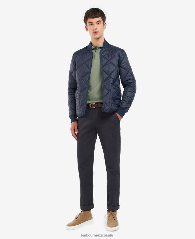 Barbour 8B6RFZ104 ropa aceituna hombres chamarra acolchada Action Lidesdale