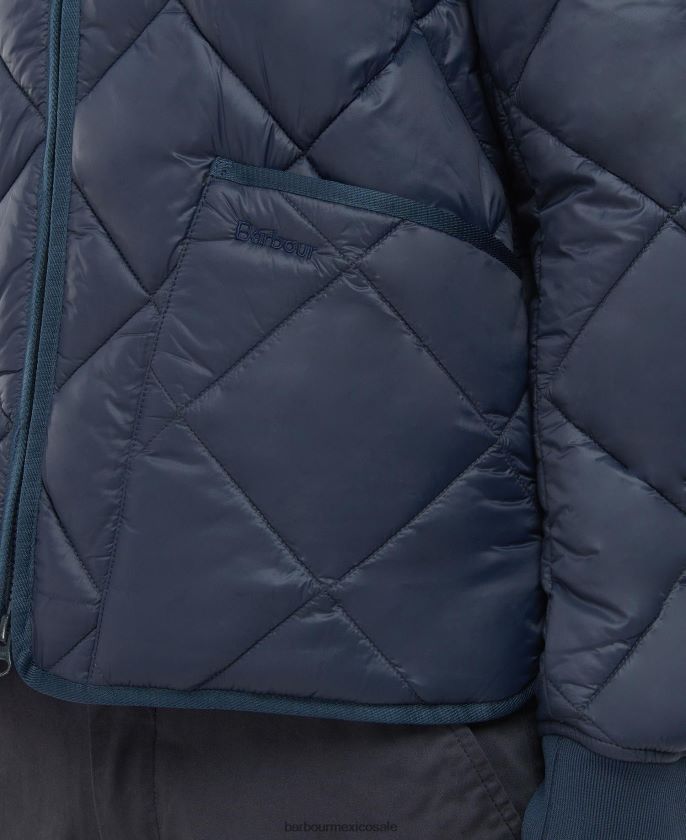 Barbour 8B6RFZ104 ropa aceituna hombres chamarra acolchada Action Lidesdale