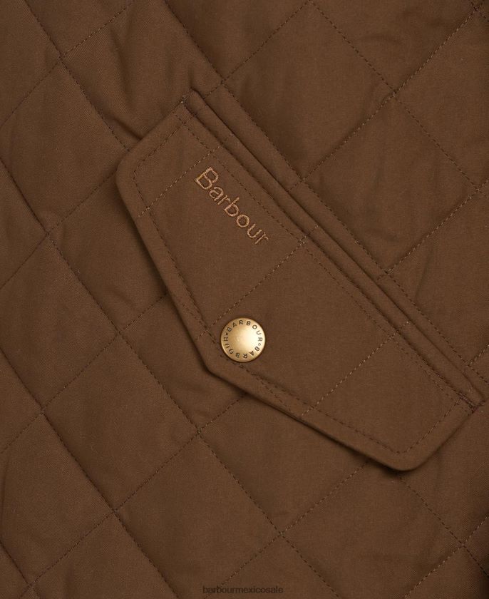 Barbour 8B6RFZ107 ropa oliva oscuro hombres edredón pala