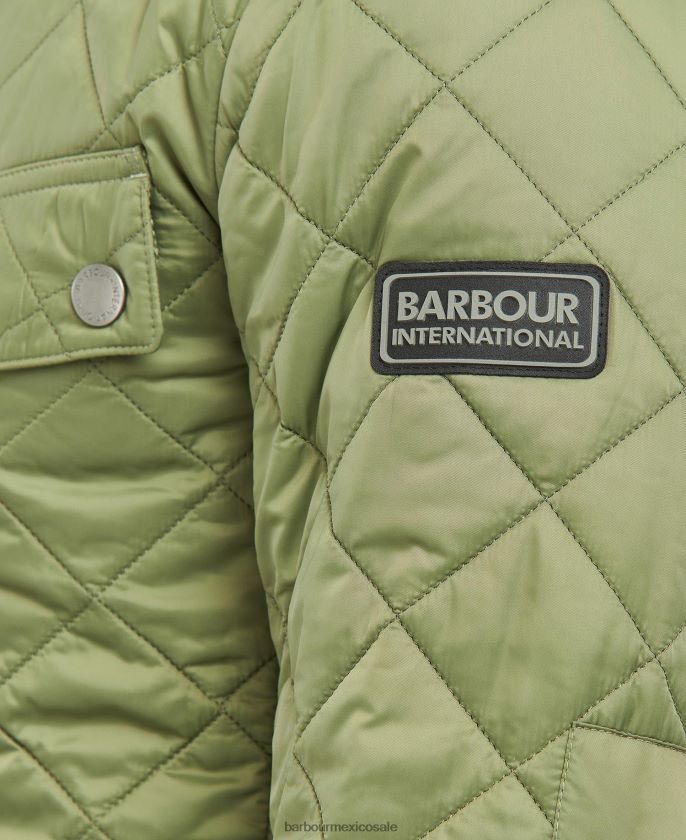 Barbour 8B6RFZ109 ropa musgo ligero hombres chaqueta acolchada tourer ariel
