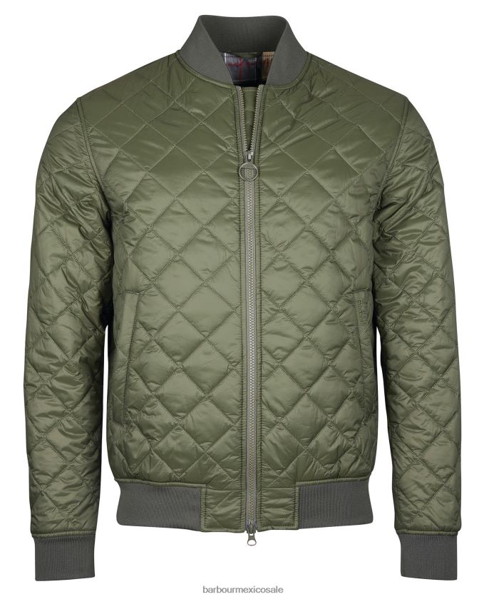 Barbour 8B6RFZ110 ropa aceituna hombres chaqueta acolchada galento