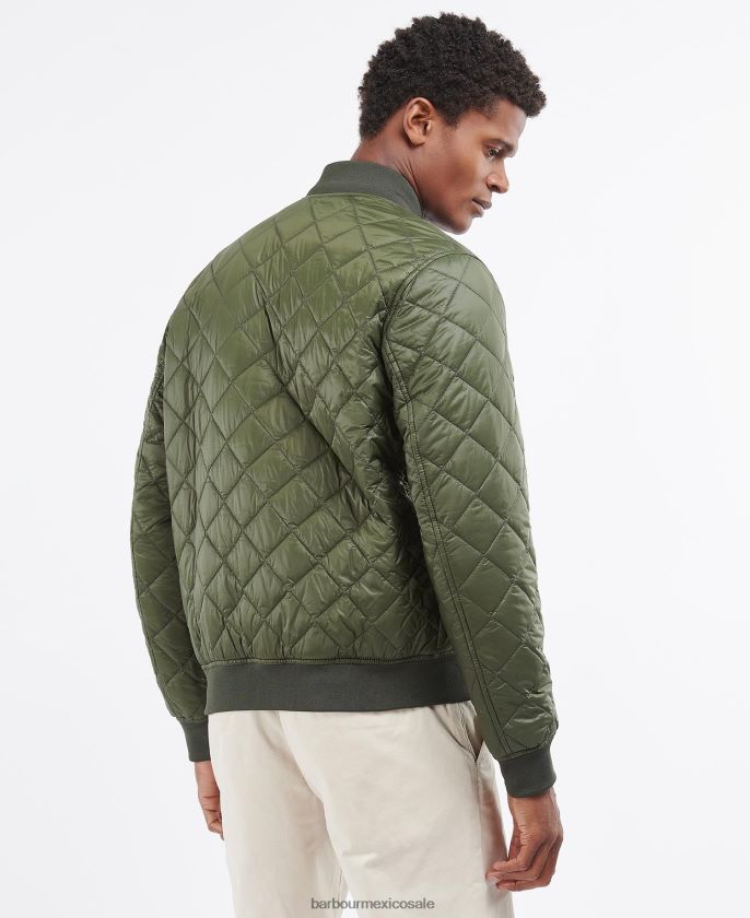 Barbour 8B6RFZ110 ropa aceituna hombres chaqueta acolchada galento