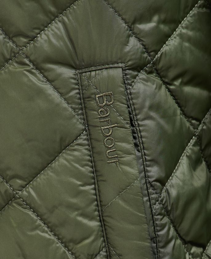 Barbour 8B6RFZ110 ropa aceituna hombres chaqueta acolchada galento