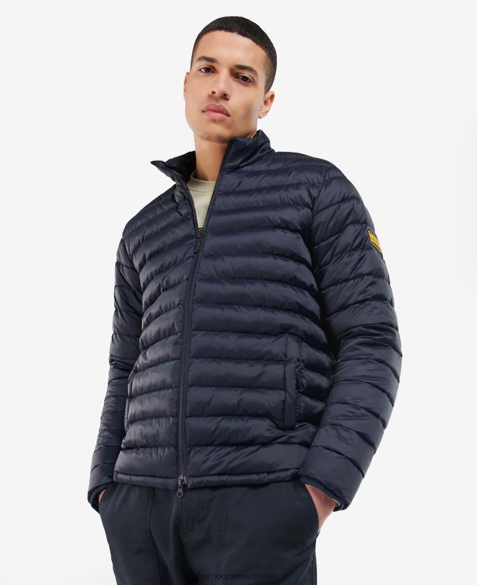 Barbour 8B6RFZ122 ropa Armada hombres chamarra capitonada Racer Impulser