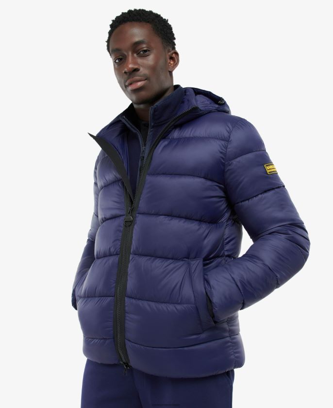 Barbour 8B6RFZ125 ropa concreto hombres chaqueta acolchada estilo bobber