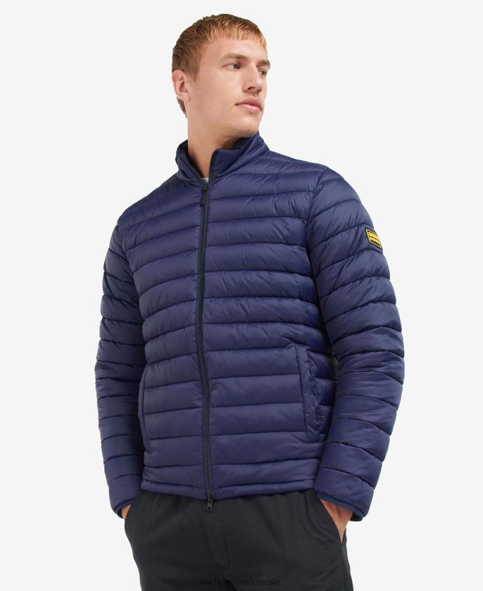 Barbour 8B6RFZ151 ropa negro hombres chamarra capitonada Racer Impulser