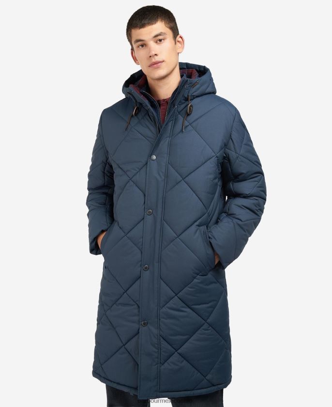 Barbour 8B6RFZ166 ropa negro/cordobán hombres chaqueta acolchada melbury