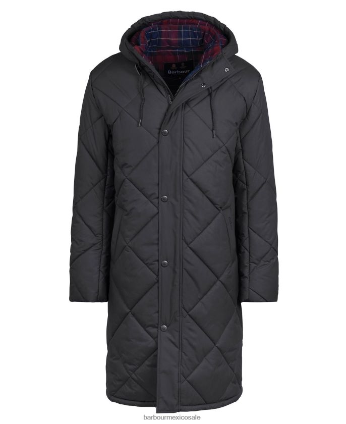 Barbour 8B6RFZ167 ropa negro/cordobán hombres chaqueta acolchada melbury