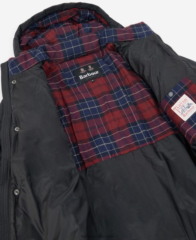 Barbour 8B6RFZ167 ropa negro/cordobán hombres chaqueta acolchada melbury