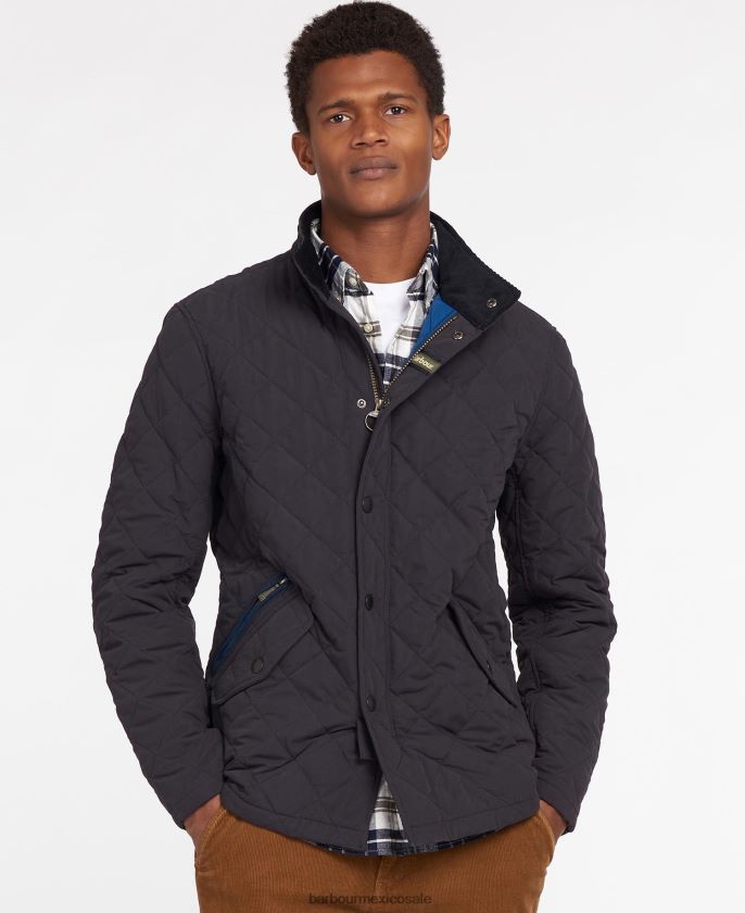 Barbour 8B6RFZ80 ropa oliva oscuro hombres chamarra capitonada con pala