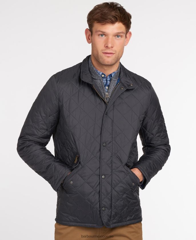 Barbour 8B6RFZ85 ropa negro hombres chaqueta acolchada chelsea de peso mosca