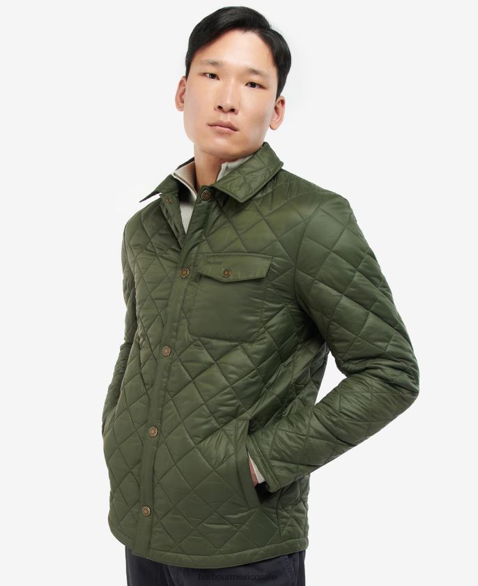 Barbour 8B6RFZ96 ropa rojizo hombres chaqueta acolchada de novato