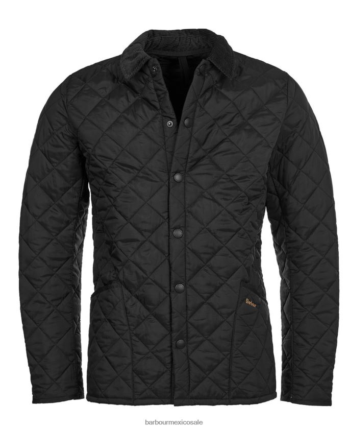 Barbour 8B6RFZ98 ropa negro hombres chaqueta acolchada heritage liddesdale