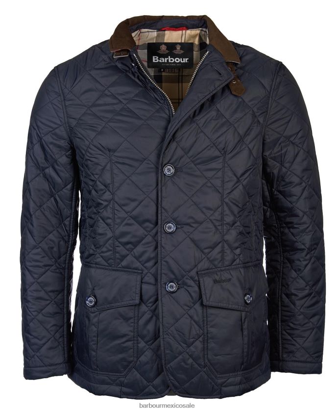 Barbour 8B6RFZ99 ropa Armada hombres chamarra capitonada Sander