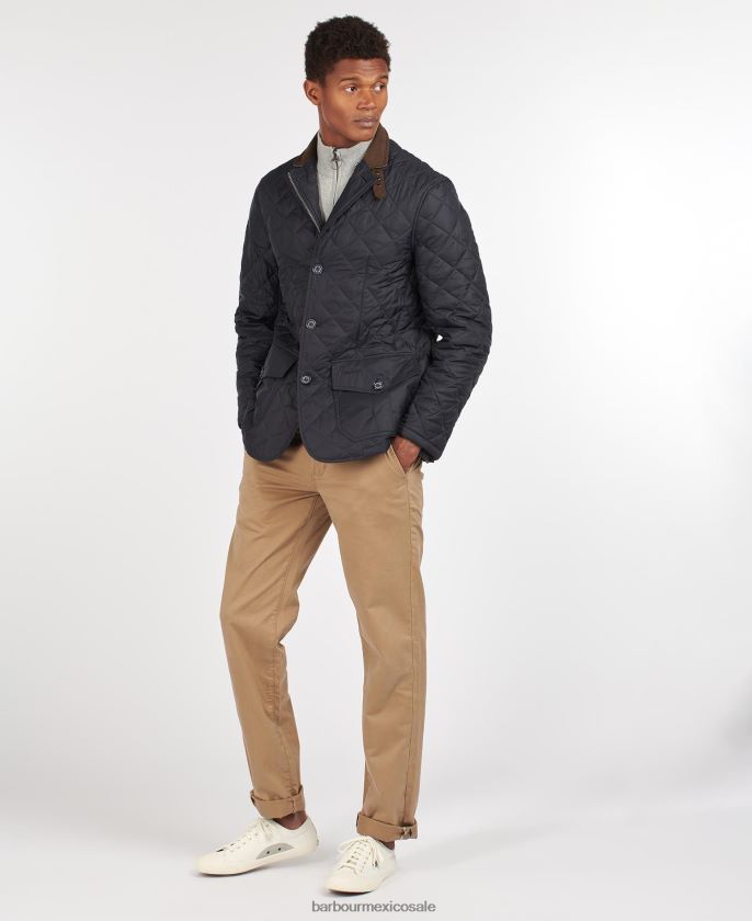 Barbour 8B6RFZ99 ropa Armada hombres chamarra capitonada Sander