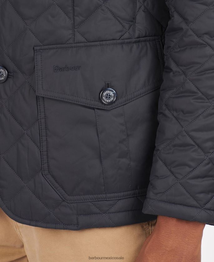 Barbour 8B6RFZ99 ropa Armada hombres chamarra capitonada Sander