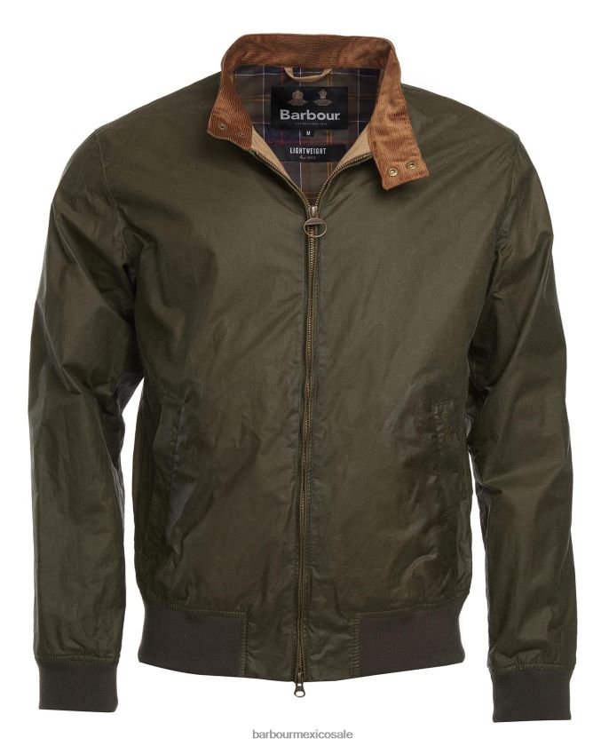 Barbour 8B6RFZ11 ropa negro hombres chamarra ligera de algodón encerado royston